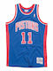 Detroit Pistons Isiah Thomas Short Sleeve Athletic Blouse Blue