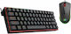 Redragon MK1 2in1 Σετ Gaming Μηχανικό Πληκτρολόγιο 65% με Custom Red διακόπτες και RGB φωτισμό & Ποντίκι (Αγγλικό US)