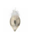Hängender Stalaktit Ornament Glas Gold 13x6cm Set 6Stück