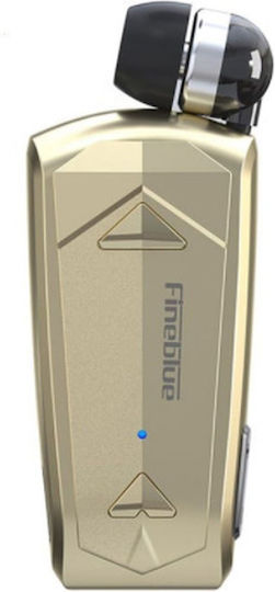 Fineblue F520 In-ear Bluetooth Handsfree Ακουστικό Πέτου Χρυσό