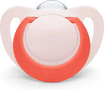 Nuk Pacifier Silicone Star Pink / Fuchsia with Case for 6-18 months 1pcs