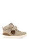 Anatomic Leather Kids Ankle Boots with Hoop & Loop Closure Beige