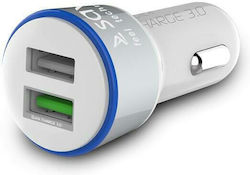 Savio S Car Charger with Ports 2xUSB-A