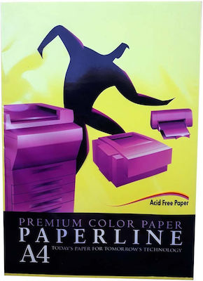 Paperline Premium Color Paper Χαρτί Εκτύπωσης A4 75gr/m² 500 φύλλα Κίτρινο