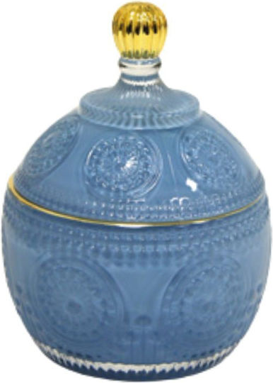 Faitakis Pack Vintage Glass Sweet Jar with Lid Silicon 9.3x9.3x12.3cm