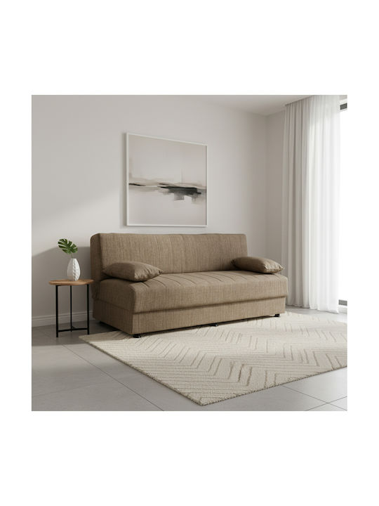 Andri Dreisitzer Sofa mit Stauraum in Braun 180x72x77cm