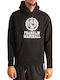 Crest Logo Sweatshirt With Hood Black White