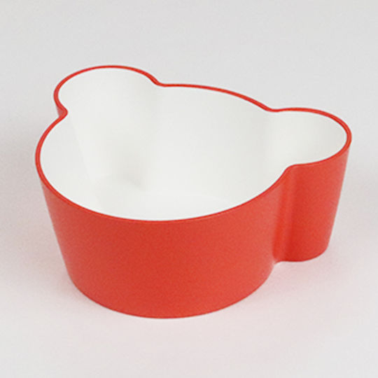 Bento Βox Baby Food Bowl Bear made of Plastic Red