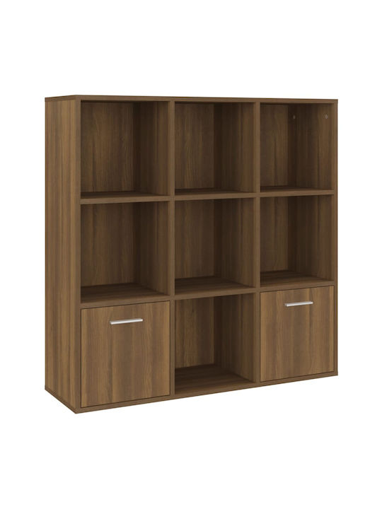 Bookcase Brown Oak 98x30x98cm