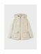 Mayoral Kids Fur short Double Sided Hooded Beige