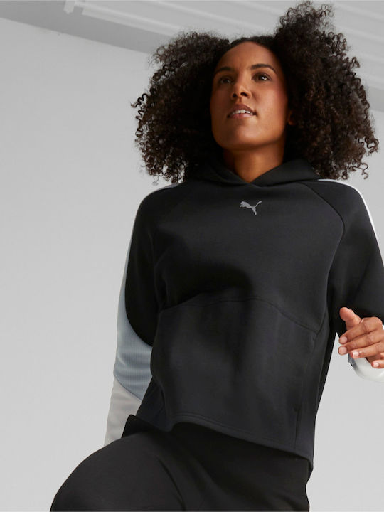 PUMA Evostripe Γυναικείο Φούτερ με Κουκούλα Μαύρο