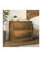Wooden Bedside Table Smoky Oak 40x30x40cm