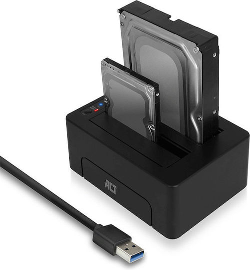 Act Docking Station pentru 2 Hard Disk-uri SATA 2.5" / 3.5" cu conectivitate USB 3.0 (AC1504)