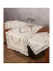 Silk Fashion Runner Cotton Knitted Set 3pcs 3509 Ecru 45x110cm