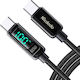 Mcdodo Braided USB 2.0 Cable USB-C male - USB-C 100W PD Μαύρο 1.2m CA-8820