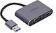 Unitek Converter USB-A male to HDMI / VGA female Gray 1pcs V1304A