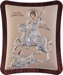 Slevori Άγιος Δημήτριος Ασημένια 21x25εκ. Slevori Άγιος Δημήτριος Ασημένια 21x25εκ.