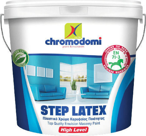 CHromodomi Step Latex Plastik Farbe für Innenbereich Verwendung 407 Μπλε 750ml