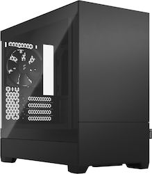 Fractal Design Pop Mini Silent TG Mini Tower Computer Case with Window Panel Black Solid