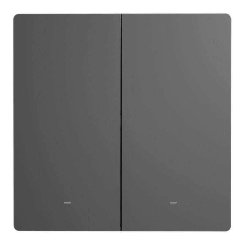 Sonoff M52c86 Χωνευτός Διακόπτης Τοίχου Wi-Fi Διπλός με Πλαίσιο Γκρι