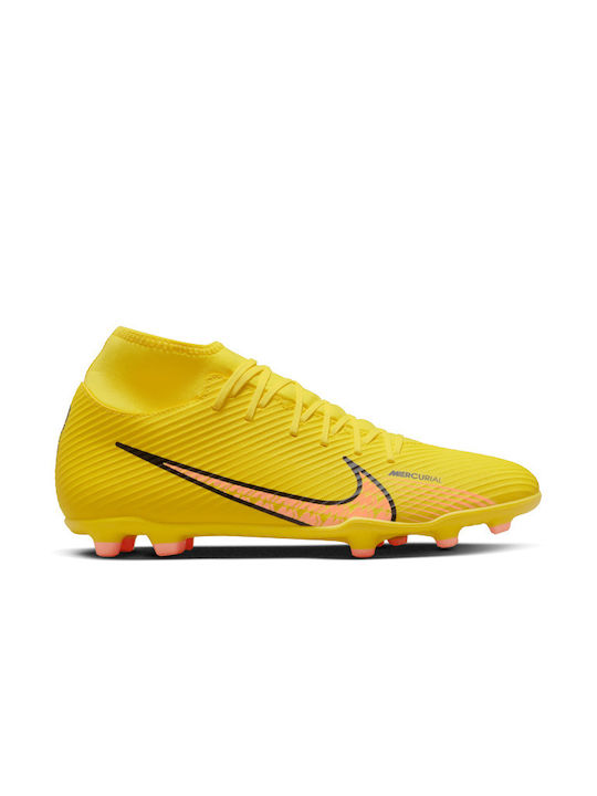 Nike Superfly 9 Club FG/MG Χαμηλά Ποδοσφαιρικά Παπούτσια με Τάπες Yellow Strike / Coconut Milk / Doll / Sunset Glow