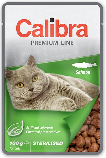 Calibra Wet Cat Food in Pouches with Salmon 100g