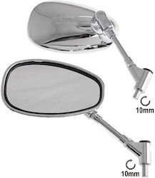A-Pro Motorradrückspiegel 2Stück Silber