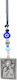 Bode Car Charm Car Interior Decoration - Panagia - Saint Christopher Silver in Blue Color 02925