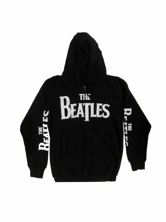 The Beatles Φούτερ με Κουκούλα σε Μαύρο χρώμα