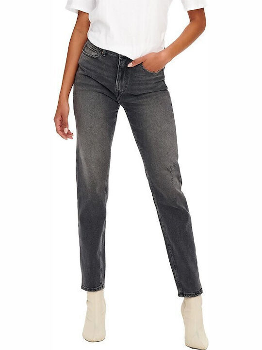 Hw Women's Jean Trousers in Regular Fit Dark Grey Denim