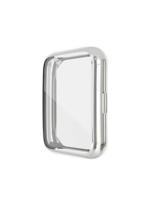 Silicone Case with Glass in Silver color for Huawei Watch Fit 2
