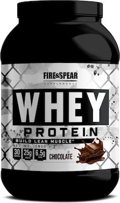 Fire & Spear Whey Protein Πρωτεΐνη Ορού Γάλακτος Χωρίς Γλουτένη με Γεύση Σοκολάτα 1kg