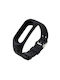 Silicone Strap With Double Clasp Silicone Band For Xiaomi Mi Band 3/4 - Black OEM