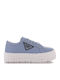 Damen Flatforms Sneakers Blau