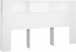vidaXL Μαξιλάρι για Κεφαλαρι Ξύλινο Λευκό 180x1...