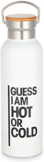 Cyclops Guess I Am Hot Or Cold Bottle Thermos Stainless Steel 500ml White