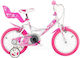 Dino Bikes Little Heart 14" Bicicletă pentru copii de Oras Roz
