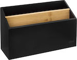 Wooden Desk Organizer in Black Color 9x16x25cm.