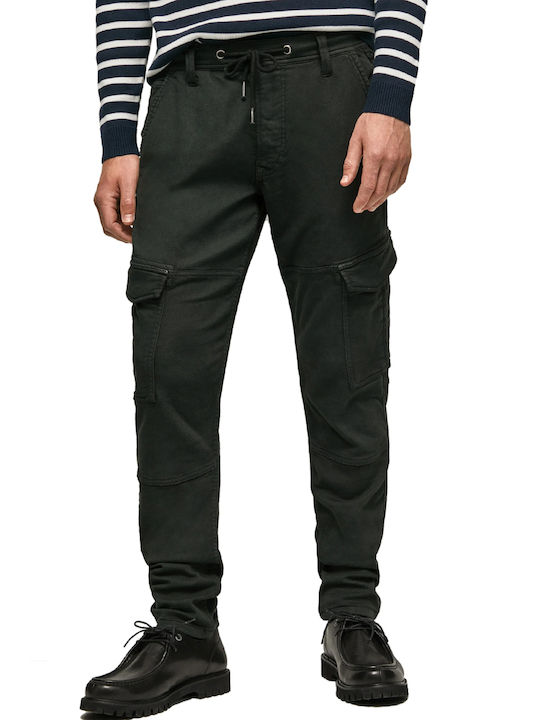 Pepe Jeans E1 Jared Ανδρικό Παντελόνι Cargo σε Slim Εφαρμογή Μαύρο