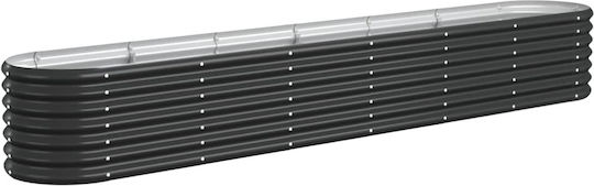 vidaXL Ζαρντινιέρα Μεταλλική Ανθρακί 260x40x36εκ.