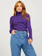 Jack & Jones Women's Long Sleeve Sweater Turtleneck Purple / Acai