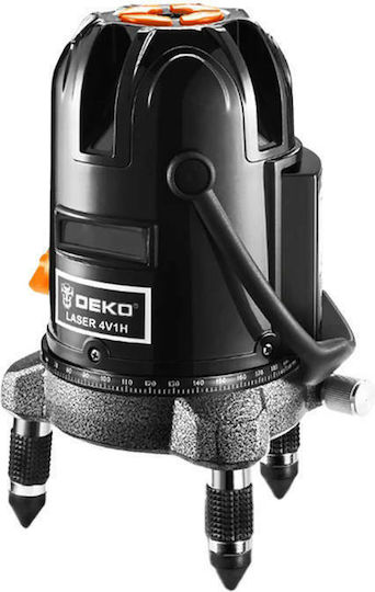 Deko Γραμμικό Αλφάδι Laser Πράσινης Δέσμης 1.5V με Εύρος Εργασίας 10m