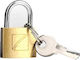 Travel Blue Padlock Brass with Key 10mm Blue 1pcs