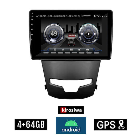 Kirosiwa Car Audio System for Opel Combo Daewoo Korando Ssangyong Korando Korando 2014+ (Bluetooth/USB/WiFi/GPS) with Touch Screen 9"