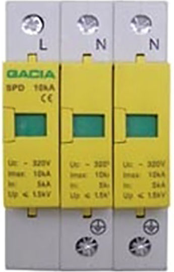 Gacia 3-Poles Inspired T2 Panel Lightning Protection 10kA