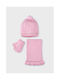 Mayoral Kids Beanie Set with Scarf & Gloves Knitted Pink