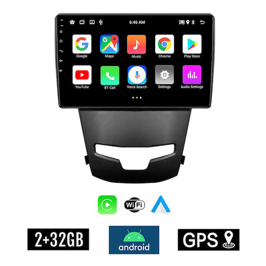 Kirosiwa Car Audio System for Opel Combo Daewoo Korando Ssangyong Korando Korando 2014+ (Bluetooth/USB/WiFi/GPS/Apple-Carplay/Android-Auto) with Touch Screen 9"