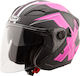 Nova Racing N211 Xcode Black/Pink Motorcycle Helmet Jet ECE 22.05 1250gr
