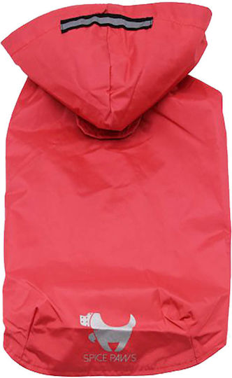 Nunbell Pet Anorak Pink Waterproof Dog Coat with Hood with 36cm Back Length