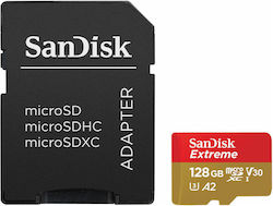 Sandisk Extreme microSDXC 128GB Class 10 U3 V30 A2 UHS-I with Adapter